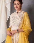 Toosh Anarkali Set With Yellow Dupatta