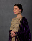 Falsa Silk Velvet Embroidered Dushala