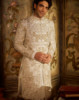 Ivory Gold Sherwani Set