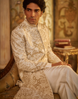 Ivory Gold Sherwani Set
