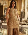 Caramel Crystal Sharara Set