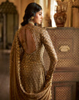 Antique Gold Sequin Sharara Set