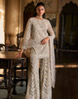 Grey Thread Work Sharara Set