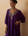 Purple Kaftan With Palazzo Set