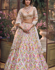 Multi Coloured Floral Lehenga Set