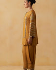 Mustard Short Kurti With Salwar Set
