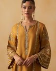 Mustard Short Kurti With Salwar Set