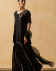 Black Gharara Set