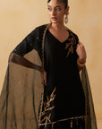 Black Gharara Set