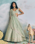 Ice Blue Akhila Lehenga Set