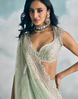 Ice Blue Akhila Lehenga Set