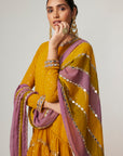Mustard Dhoti Kurta With Dupatta Set