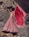 Ember Lehenga Set - Cherry Red