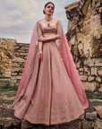 Pinkish Peach Leela Lehenga Set