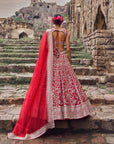 Red Divila Lehenga Set