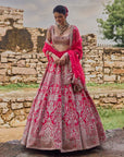 Cherry Red Anita Lehenga Set