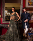 Mossaria Shimmer Cocktail Lehenga