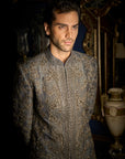 Steel Grey Sherwani Set