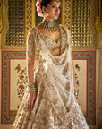Ivory Gold Floral Lehenga Set