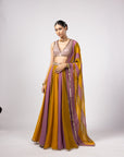 Green Lehenga Pants Set