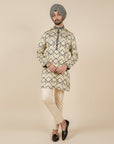 Creme Ivory Printed Kurta