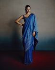 Azure-Teal Heritage Saree