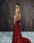 Vermilion Glint Gown
