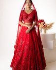 Sunny's Red Heritage Lehenga XII - Ready to Ship