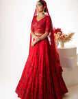 Sunny's Red Heritage Lehenga XII - Ready to Ship