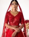 Sunny's Red Heritage Lehenga XII - Ready to Ship