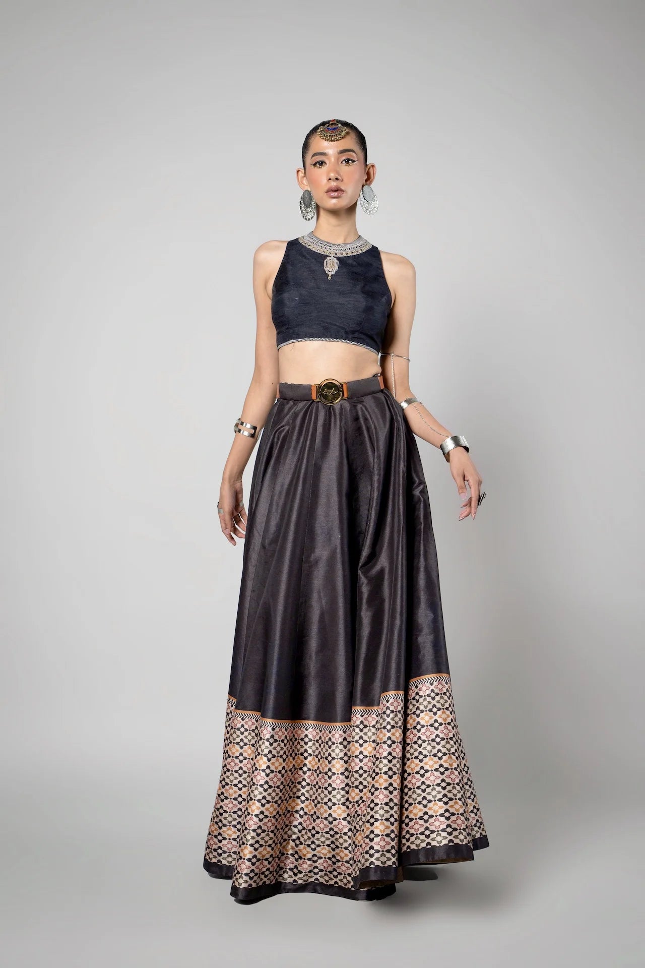 Art Deco Series Printed Skirt Set- Ready to Ship