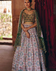 Ivory & Green Patola Lehenga