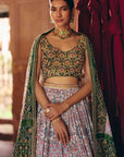 Ivory & Green Patola Lehenga