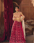 Red & Green Patola Lehenga