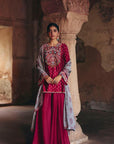 Maroon Kurta Sharara Set
