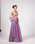 Aqua Lehenga Pants Set