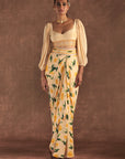 Vanilla Poppy Petal Drape Skirt Set - Ready To Ship