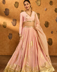 Baby Pink Mandarin Sky Lehenga Set