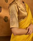 Yellow Bird Tales Saree