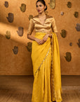 Yellow Bird Tales Saree