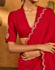 Red Bird Tales Saree