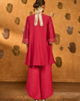 Raspberry Winddrop Kurta Set