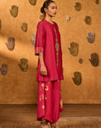 Raspberry Winddrop Kurta Set