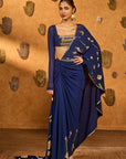 Saphire Folkstone Draped Saree