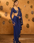 Saphire Folkstone Draped Saree