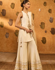 Ivory Gilded Sharara Set