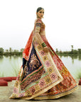 Multicolor Red Banno Lehenga