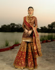 Red Banno Sharara Set