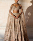 The Aztec Zardozi Faded Apricot Lehenga