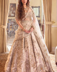The Aurum Ekru Tree of Life Lehenga